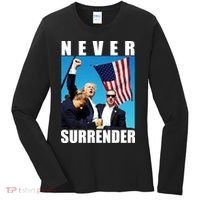 Never Surrender Trump 2024 Pennsylvania Rally Shooting Women's Long Sleeve Shirt thumb 0