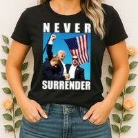 Never Surrender Trump 2024 Pennsylvania Rally Shooting Women's T-Shirt thumb 2