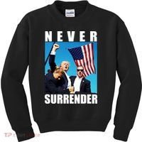 Never Surrender Trump 2024 Pennsylvania Rally Shooting Kids Sweatshirt thumb 0