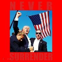 Never Surrender Trump 2024 Pennsylvania Rally Shooting Santa Hat thumb 1