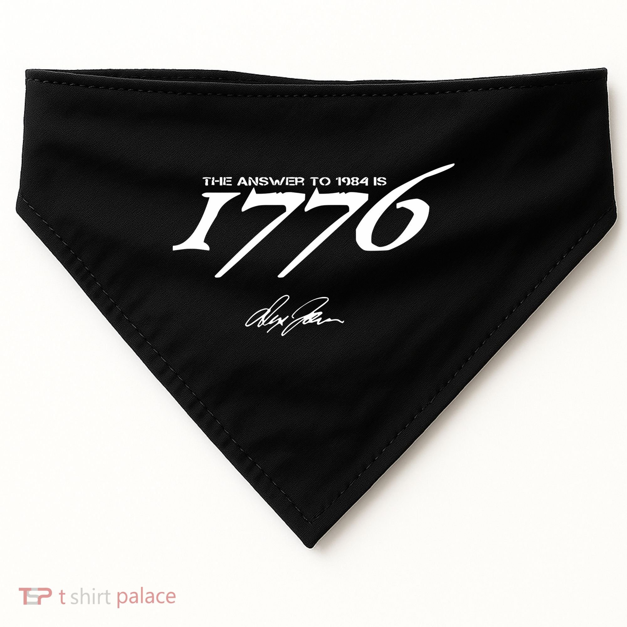 Never Surrender The Answer To 1984 Is 1776 USA-Made Doggie Bandana