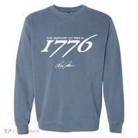 Never Surrender The Answer To 1984 Is 1776 Garment-Dyed Sweatshirt thumb 0