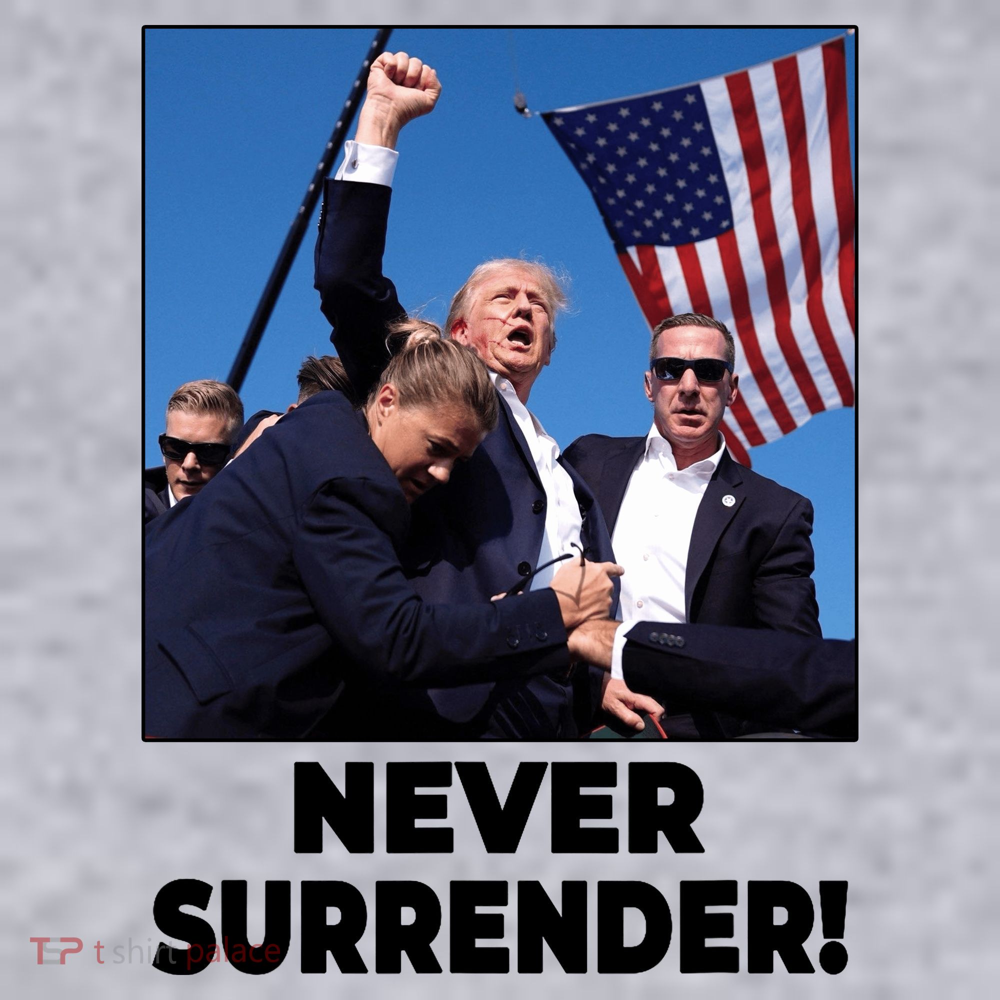 Never Surrender Trump Rally Shooting Donald Trump Statement Women's Sweatshirt