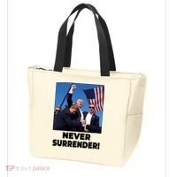 Never Surrender Trump Rally Shooting Donald Trump Statement Tote Bag thumb 3