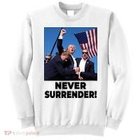 Never Surrender Trump Rally Shooting Donald Trump Statement Sweatshirt thumb 0