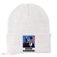 Never Surrender Trump Rally Shooting Donald Trump Statement Beanie thumb 0