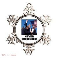 Never Surrender Trump Rally Shooting Donald Trump Statement Ornament thumb 0