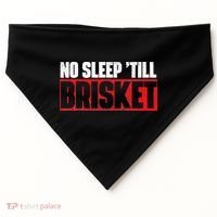 No Sleep Till Brisket Pitmaster BBQ Lover Smoker Grilling USA-Made Doggie Bandana thumb 0