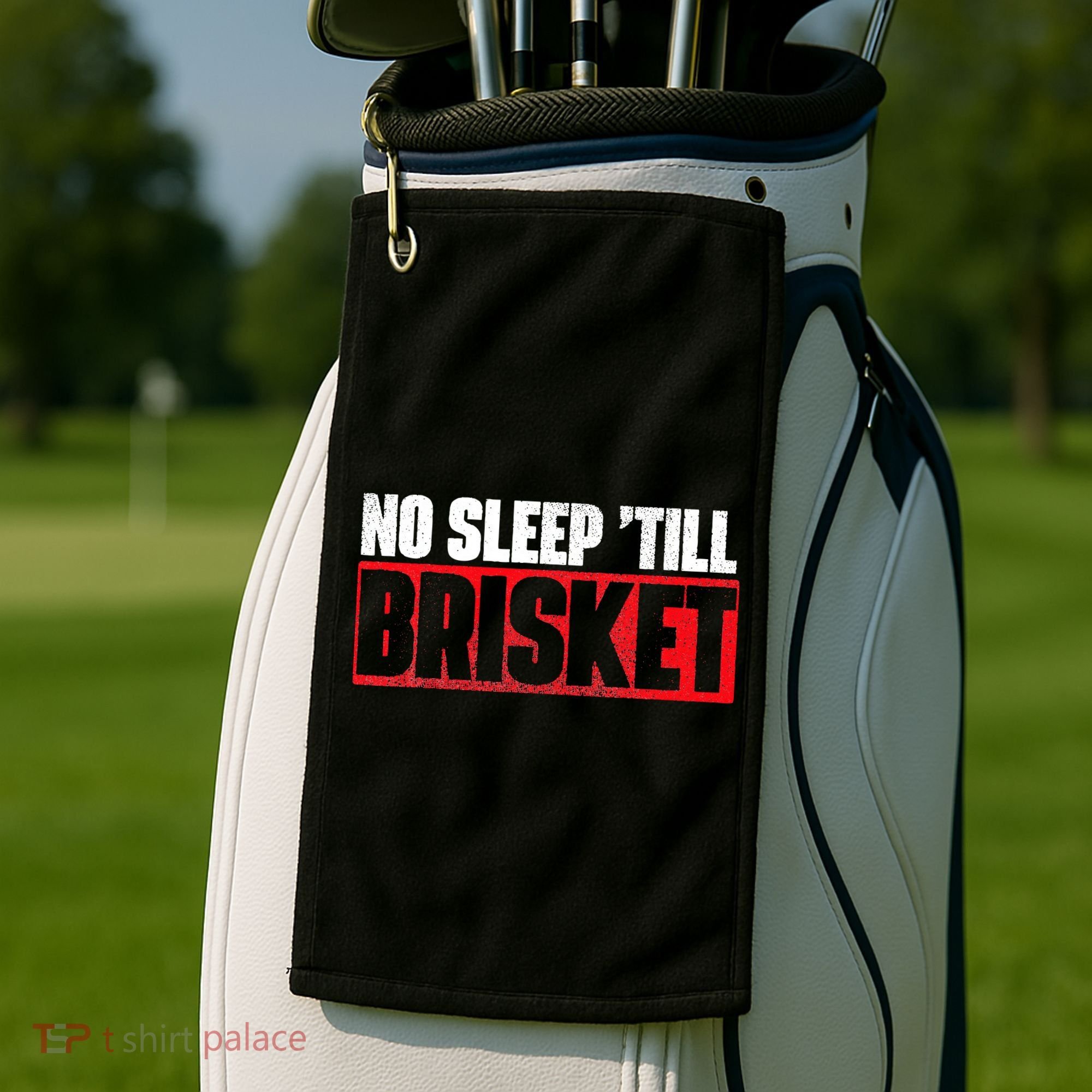 No Sleep Till Brisket Pitmaster BBQ Lover Smoker Grilling Golf Towel