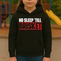 No Sleep Till Brisket Pitmaster BBQ Lover Smoker Grilling Kids Hoodie thumb 3