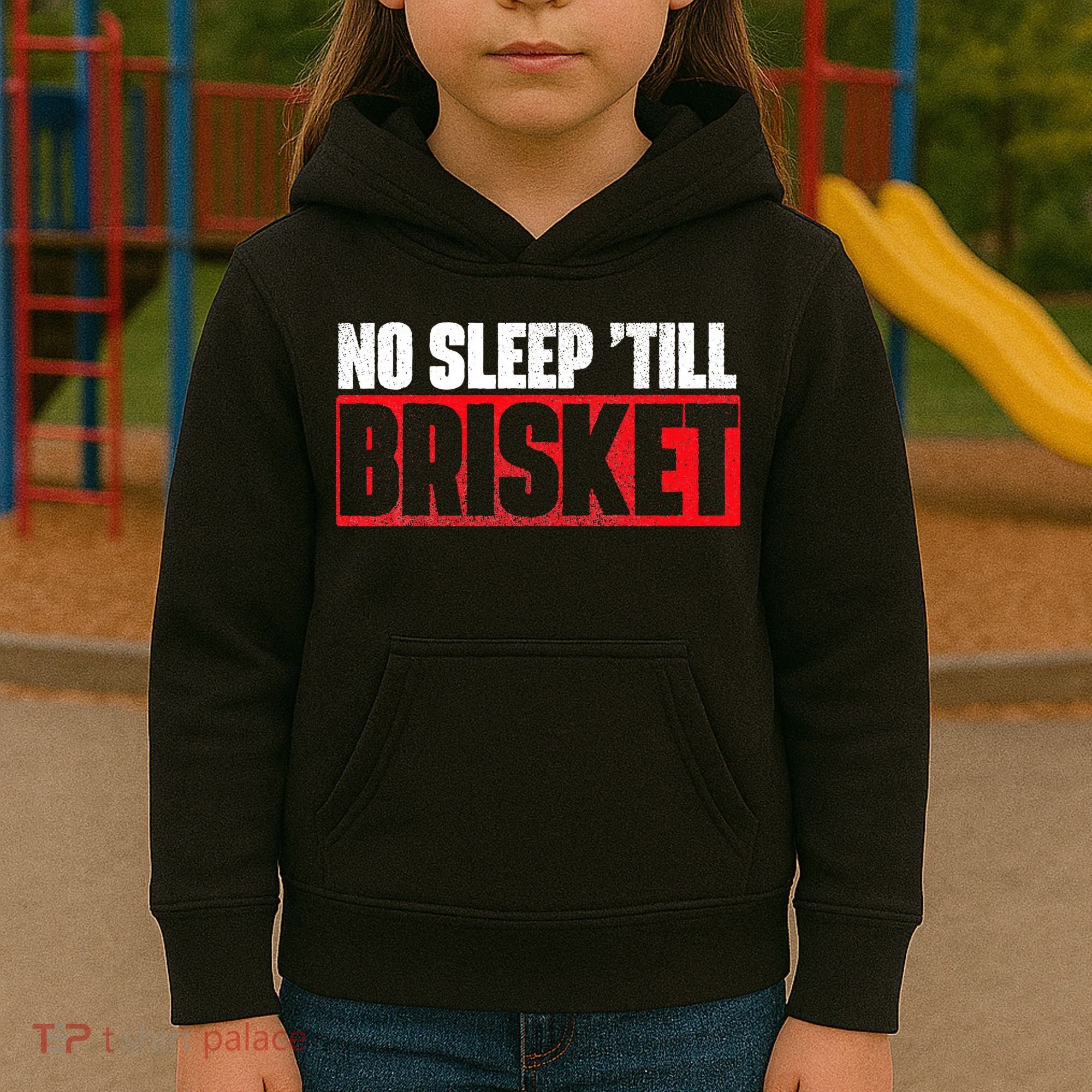 No Sleep Till Brisket Pitmaster BBQ Lover Smoker Grilling Kids Hoodie