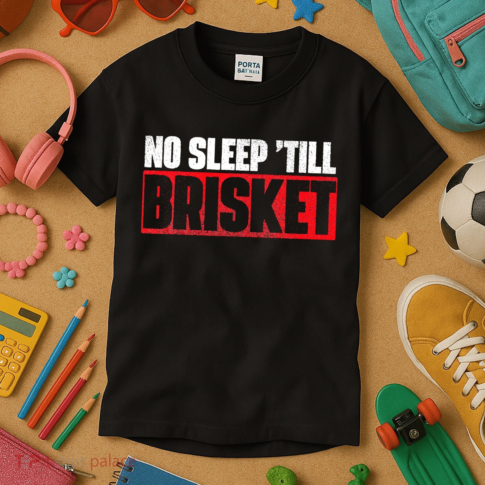 No Sleep Till Brisket Pitmaster BBQ Lover Smoker Grilling Kids T-Shirt