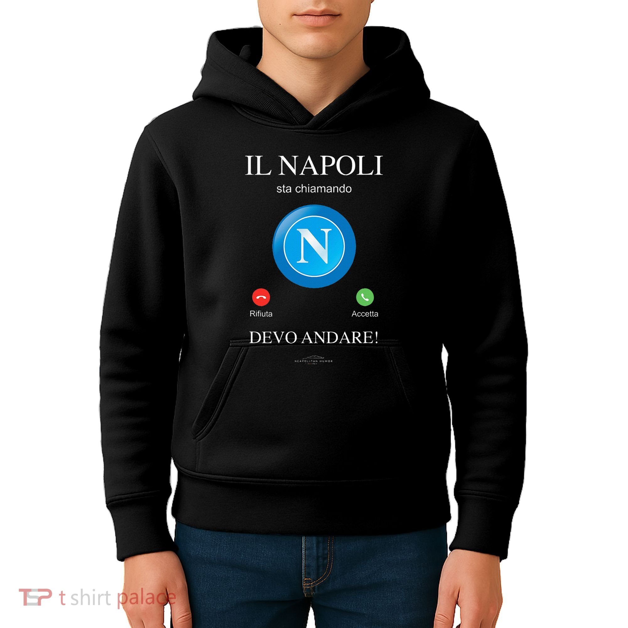 Napoli Soccer Team Is Calling Funny Phone Call Screen Team Kids Hoodie