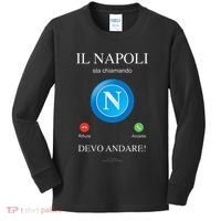 Napoli Soccer Team Is Calling Funny Phone Call Screen Team Kids Long Sleeve Shirt thumb 0