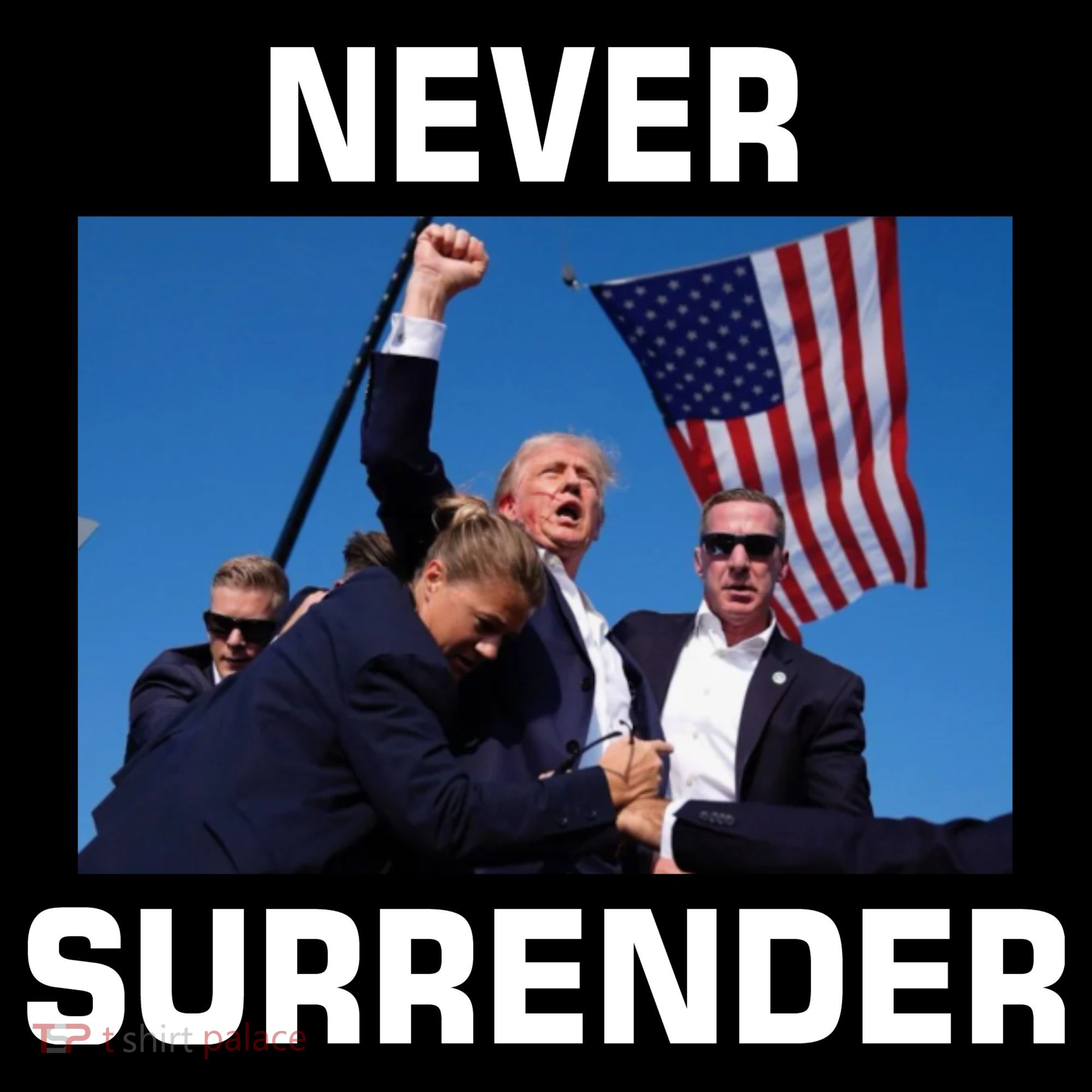 Never Surrender Trump Pennsylvania Rally Ornament