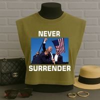 Never Surrender Trump Pennsylvania Rally Garment-Dyed Women's Muscle Tee thumb 3