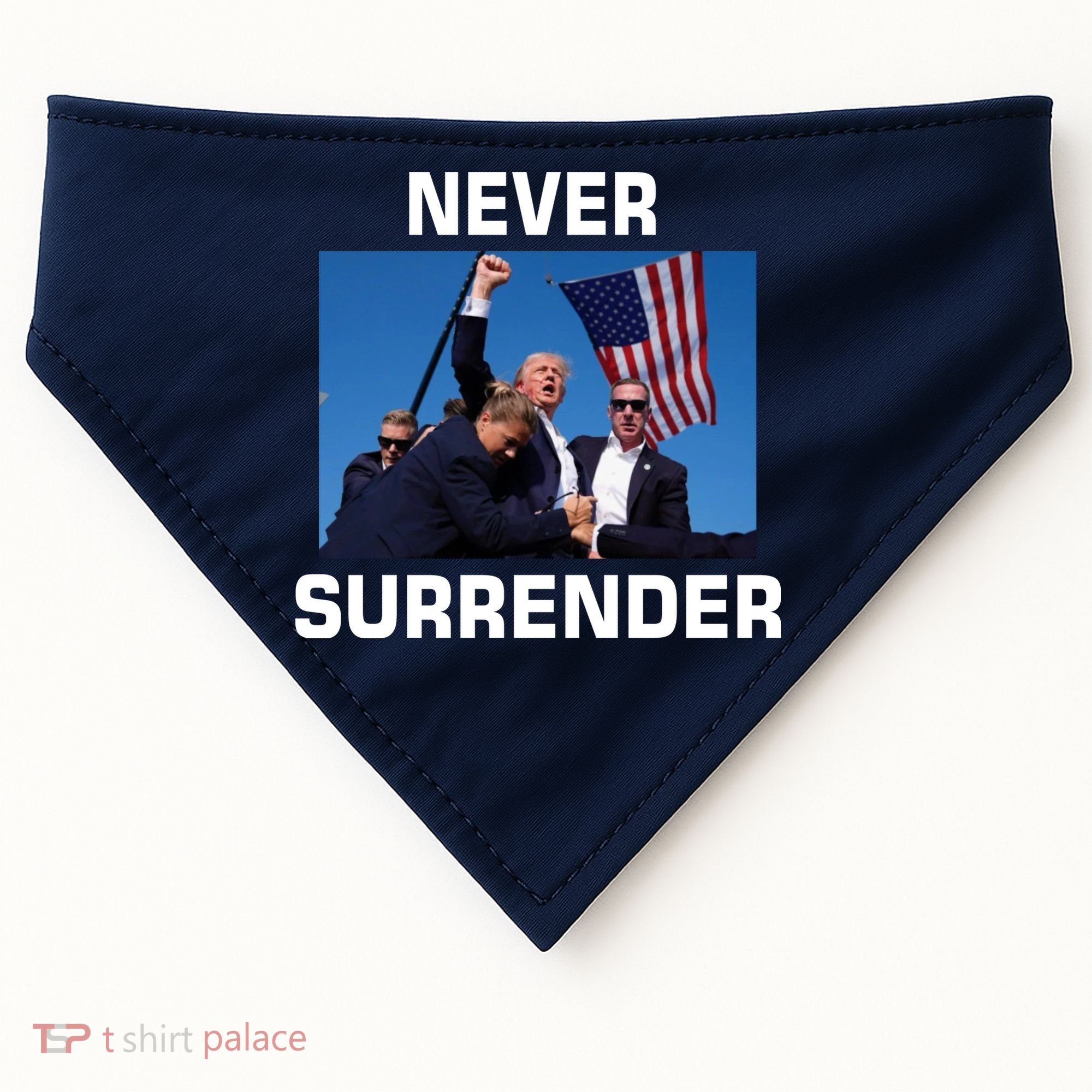 Never Surrender Trump Pennsylvania Rally USA-Made Doggie Bandana