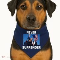 Never Surrender Trump Pennsylvania Rally USA-Made Doggie Bandana thumb 1