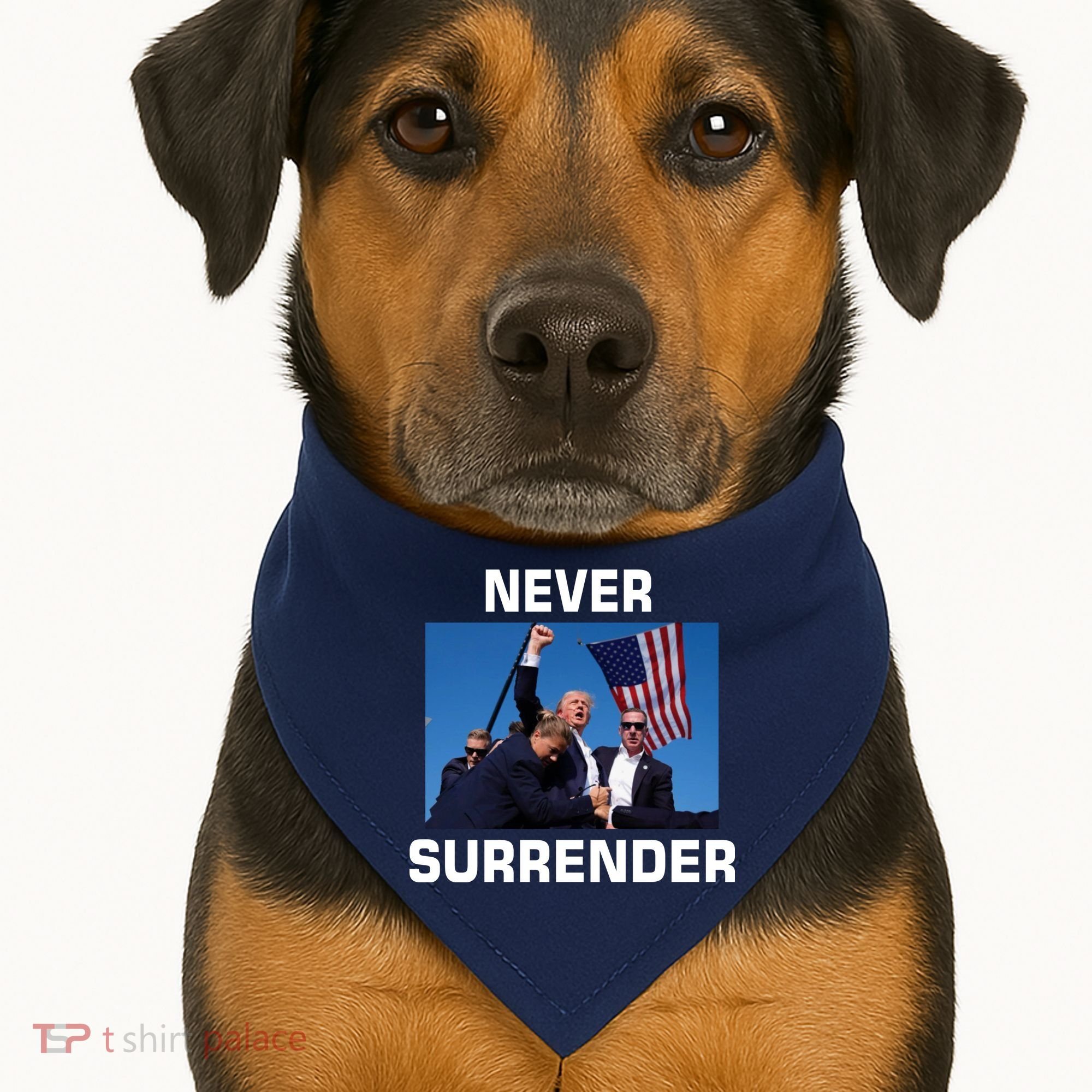 Never Surrender Trump Pennsylvania Rally USA-Made Doggie Bandana