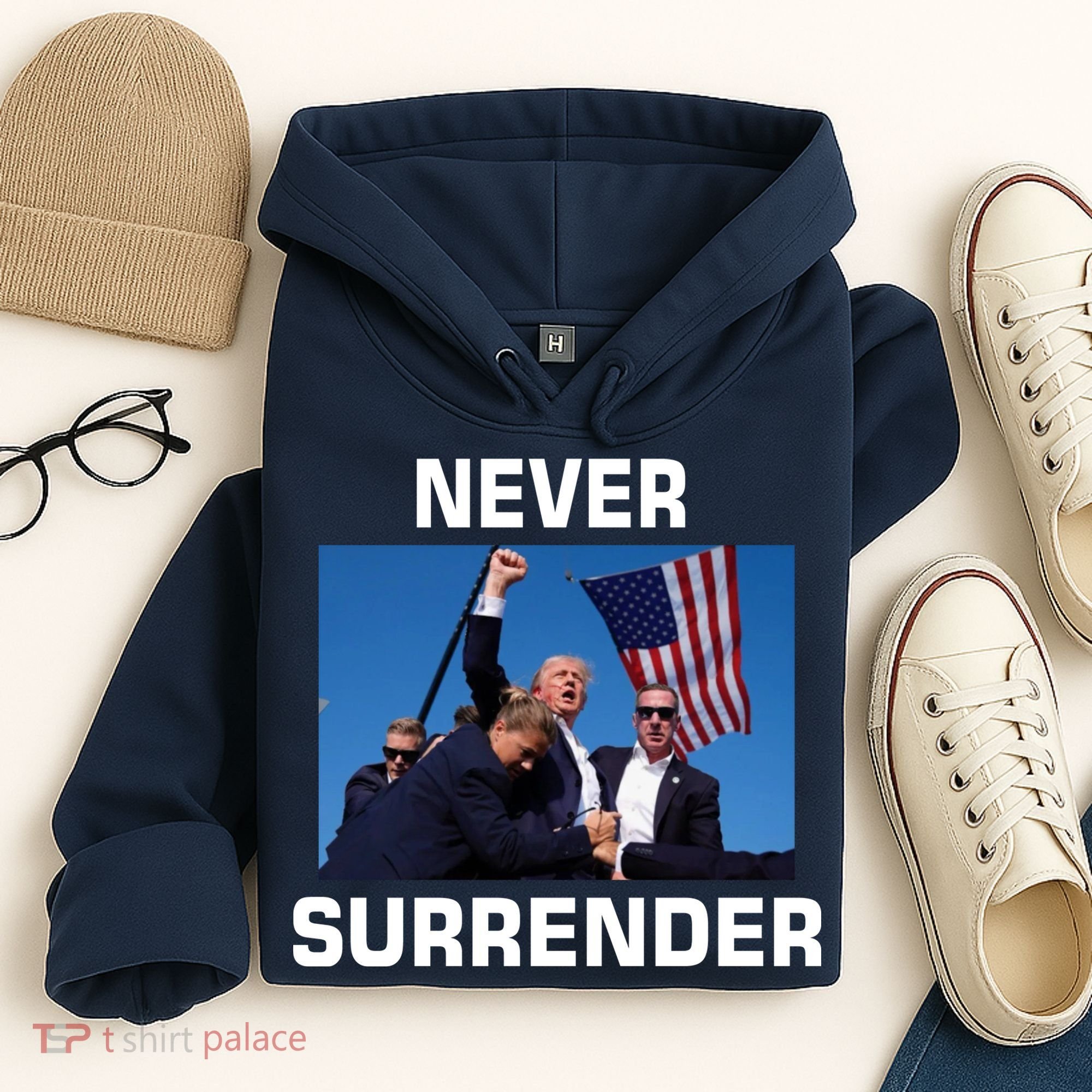 Never Surrender Trump Pennsylvania Rally Hoodie