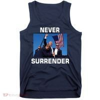 Never Surrender Trump Pennsylvania Rally Tank Top thumb 0