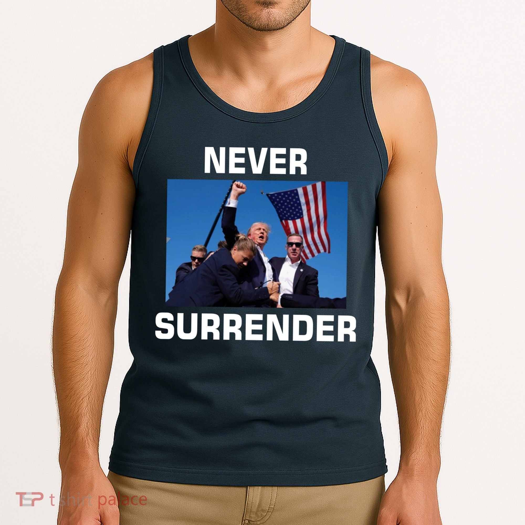 Never Surrender Trump Pennsylvania Rally Tank Top