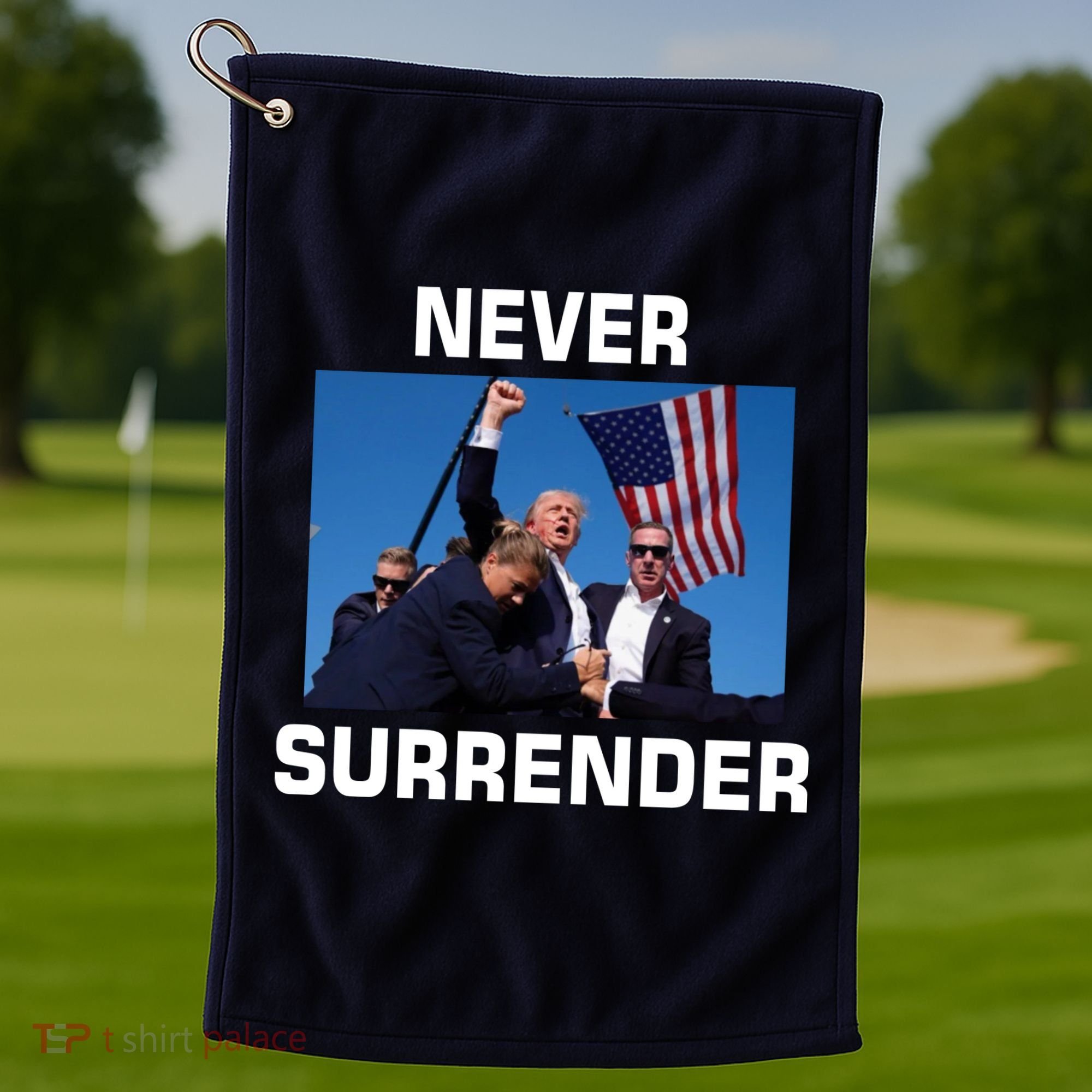 Never Surrender Trump Pennsylvania Rally Golf Towel