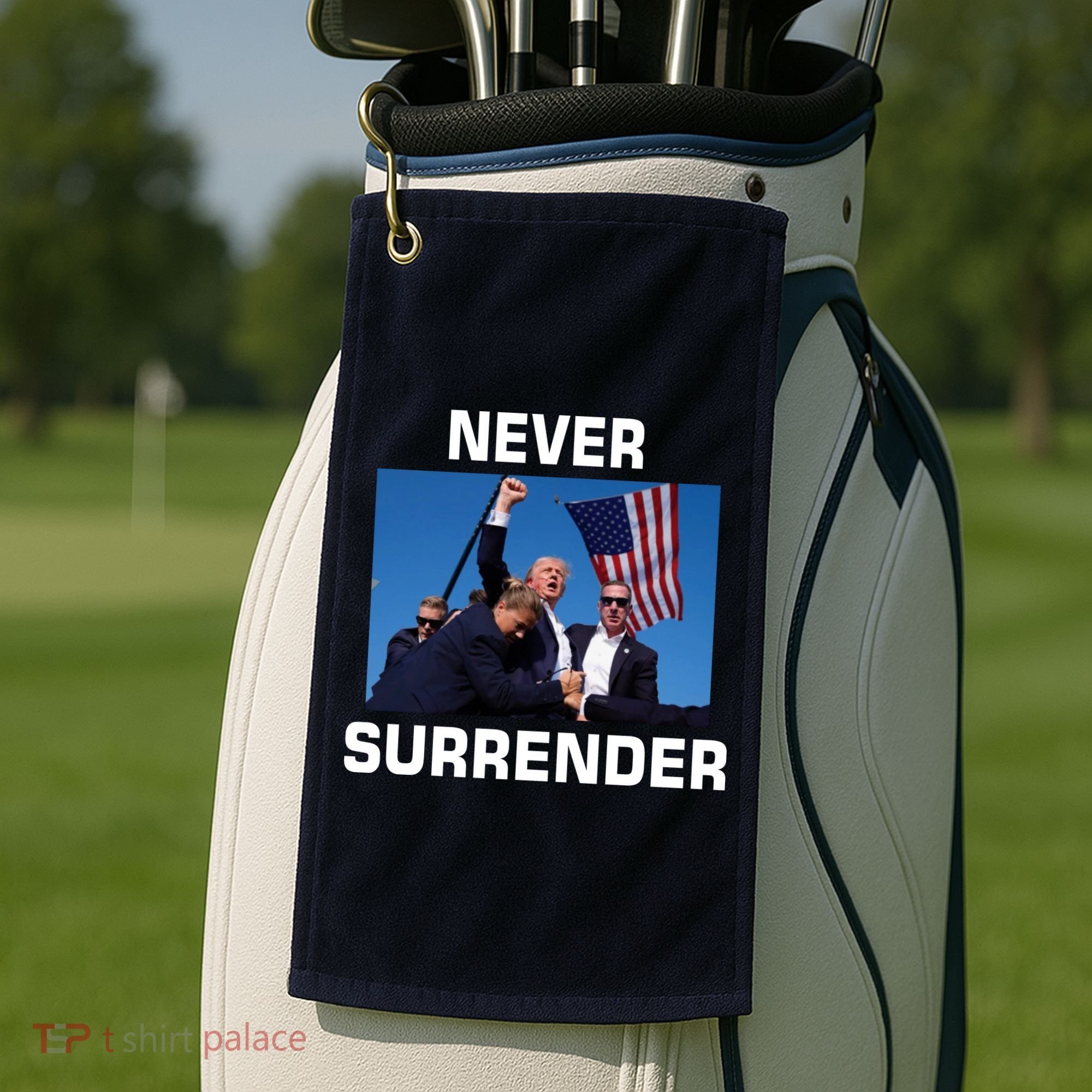 Never Surrender Trump Pennsylvania Rally Golf Towel
