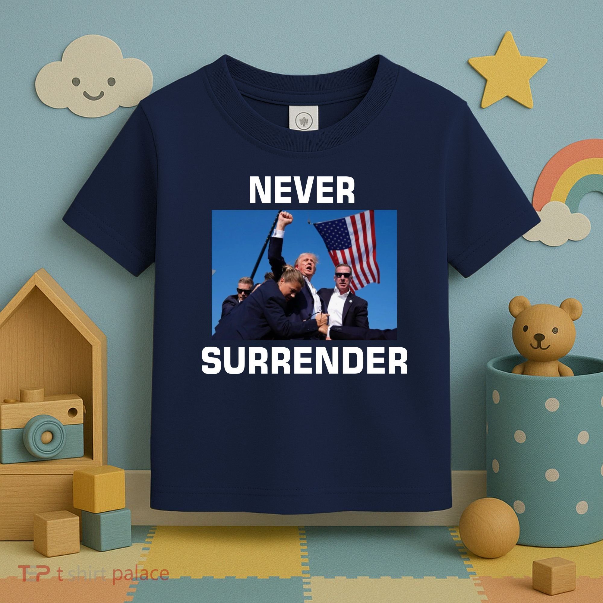 Never Surrender Trump Pennsylvania Rally Toddler T-Shirt