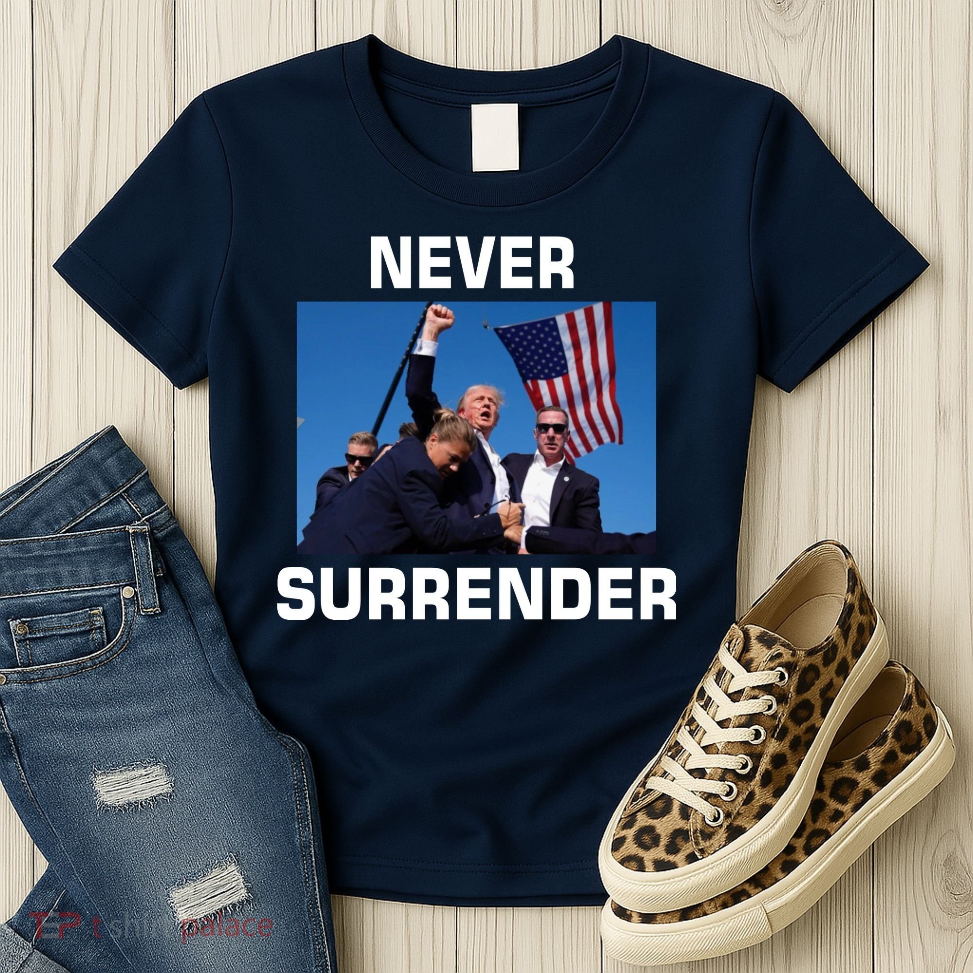 Never Surrender Trump Pennsylvania Rally Women's T-Shirt