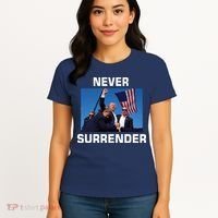 Never Surrender Trump Pennsylvania Rally Women's T-Shirt thumb 4