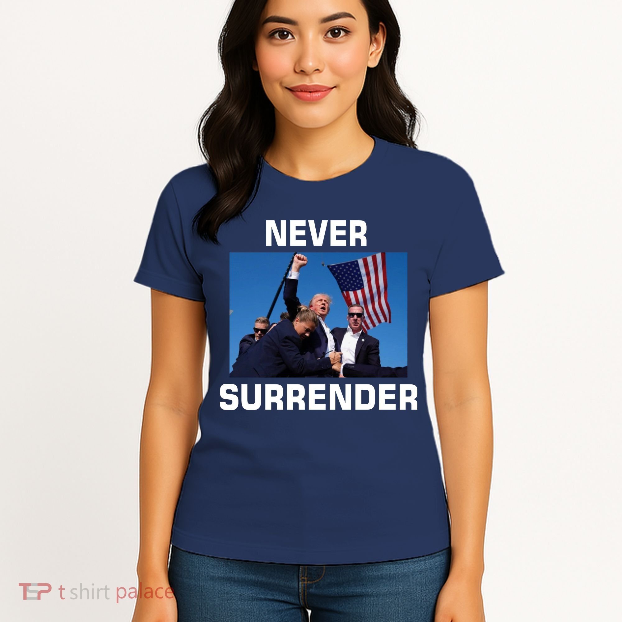 Never Surrender Trump Pennsylvania Rally Women's T-Shirt