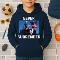 Never Surrender Trump Pennsylvania Rally Kids Hoodie thumb 2