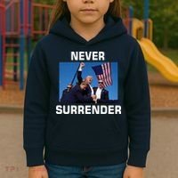 Never Surrender Trump Pennsylvania Rally Kids Hoodie thumb 3
