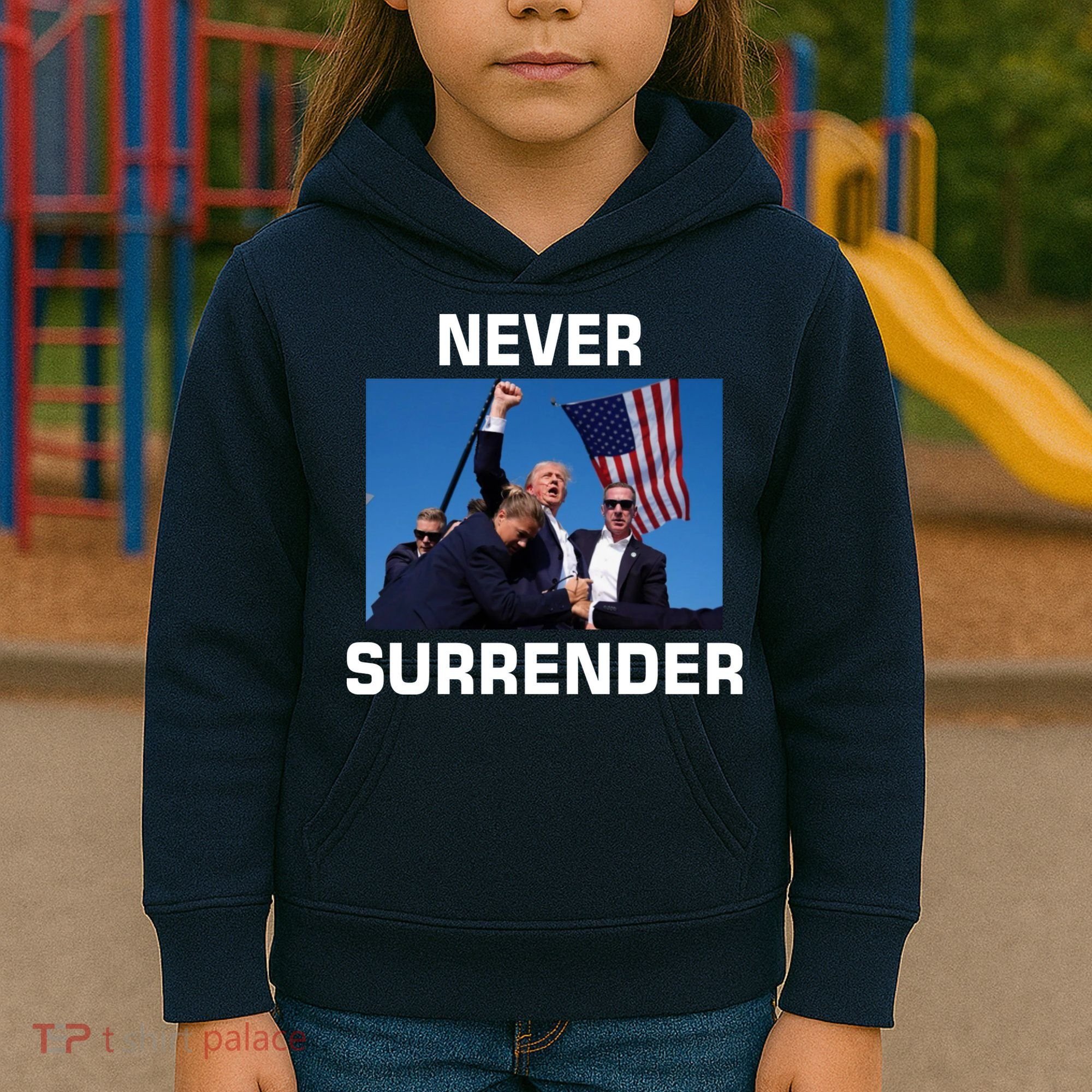 Never Surrender Trump Pennsylvania Rally Kids Hoodie