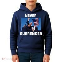 Never Surrender Trump Pennsylvania Rally Kids Hoodie thumb 4