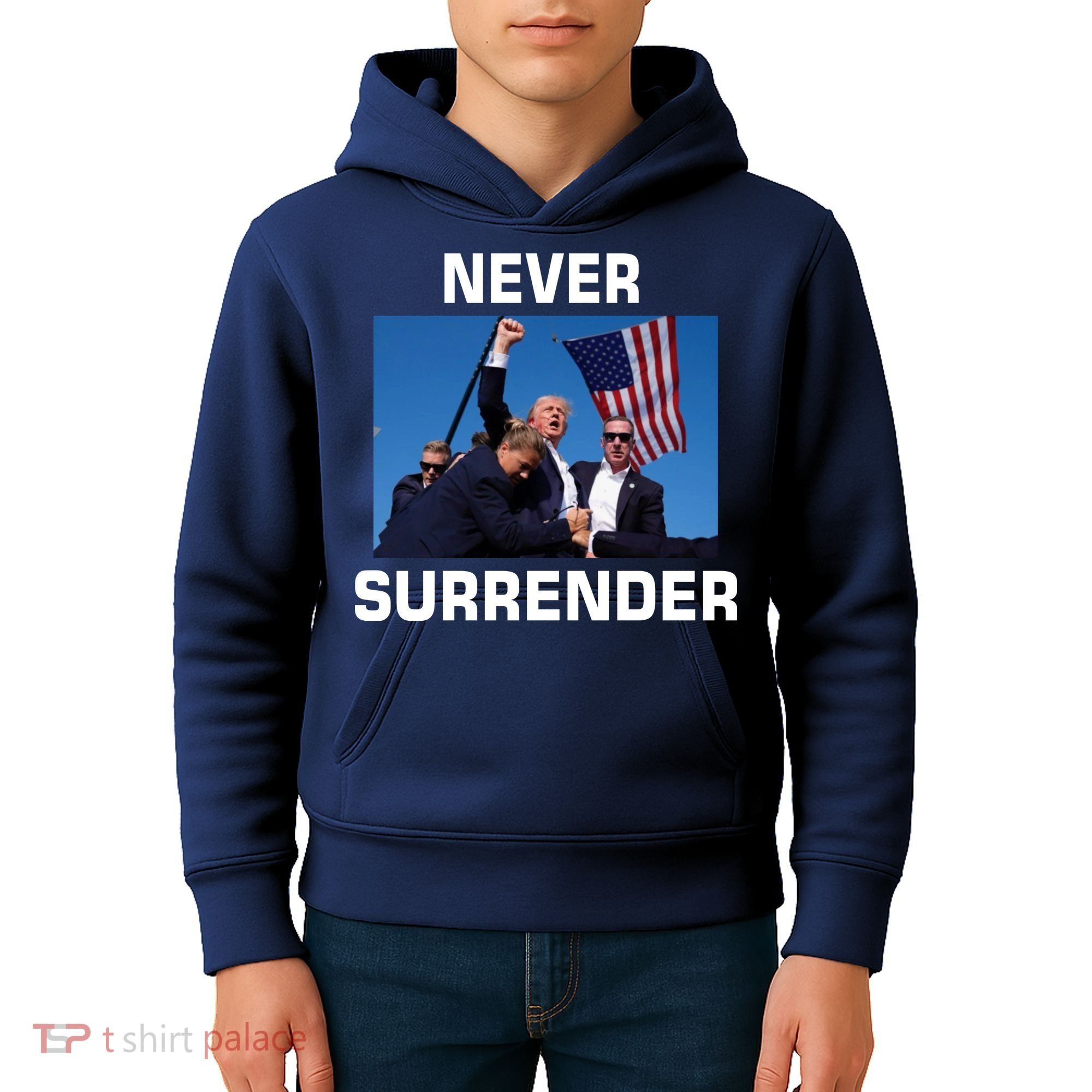 Never Surrender Trump Pennsylvania Rally Kids Hoodie