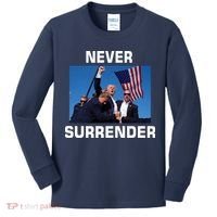Never Surrender Trump Pennsylvania Rally Kids Long Sleeve Shirt thumb 0