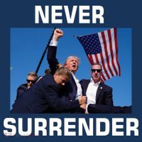 Never Surrender Trump Pennsylvania Rally Kids Long Sleeve Shirt thumb 2