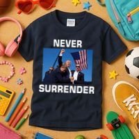 Never Surrender Trump Pennsylvania Rally Kids T-Shirt thumb 3