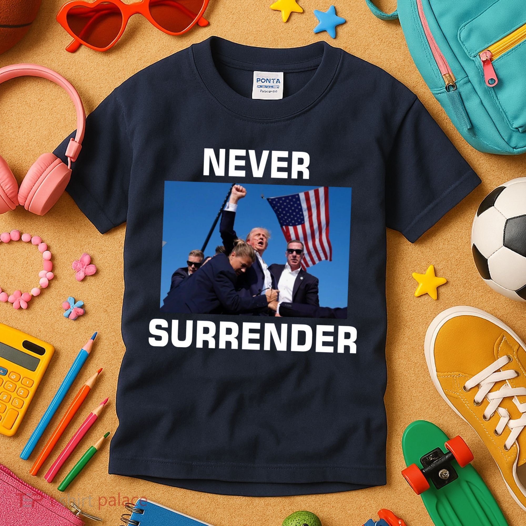 Never Surrender Trump Pennsylvania Rally Kids T-Shirt