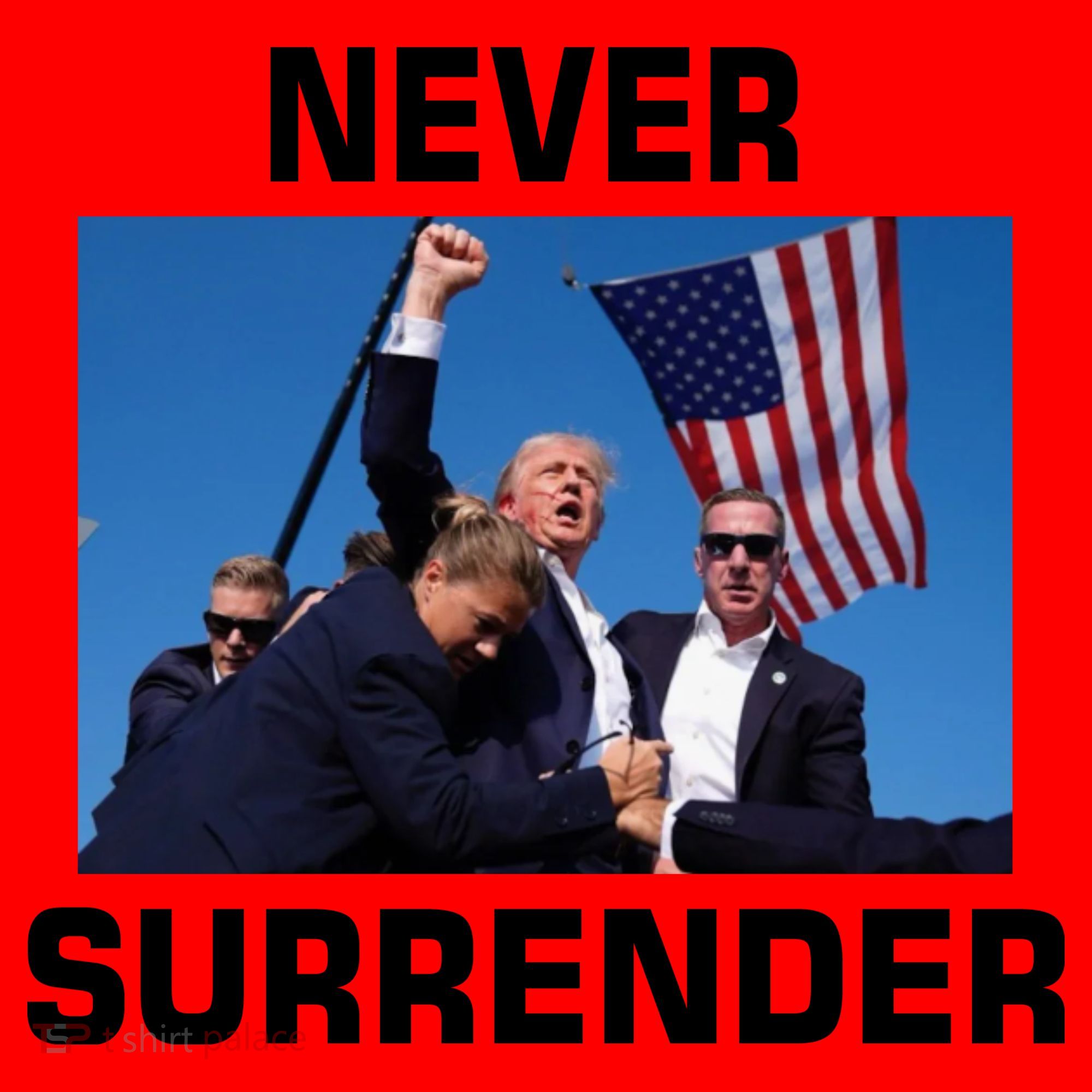 Never Surrender Trump Pennsylvania Rally Santa Hat