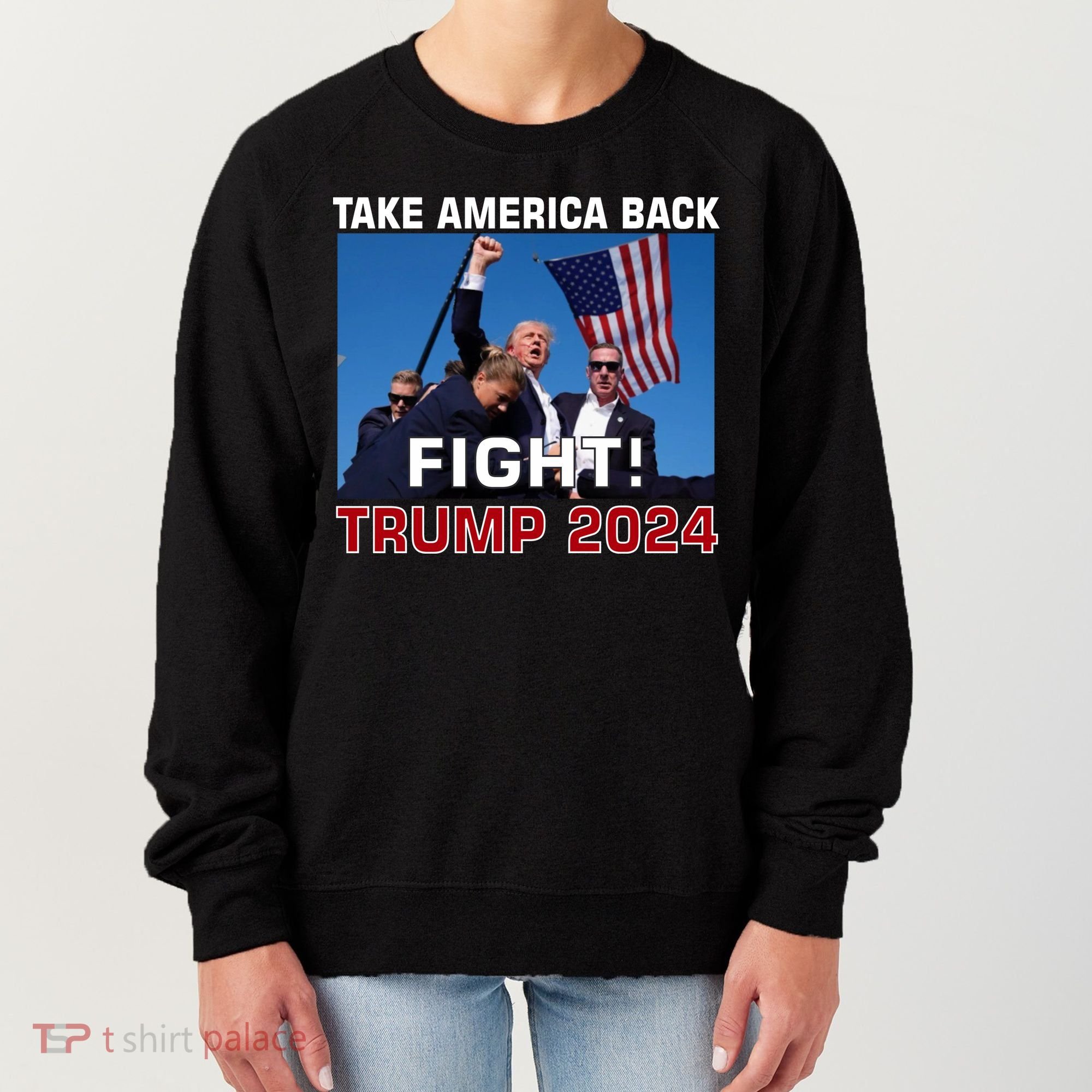 Never Surrender Trump Pennsylvania Rally Women's Sweatshirt