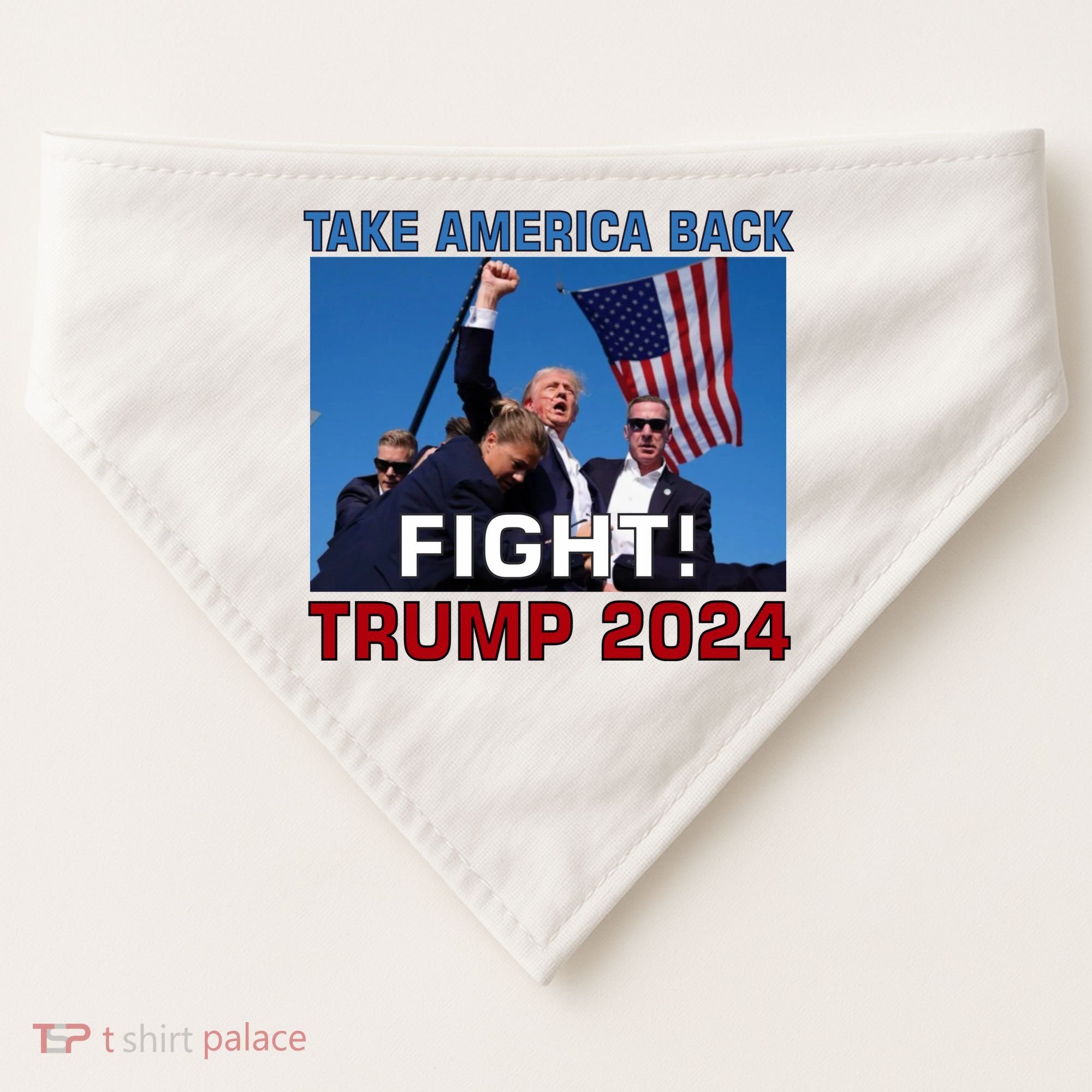 Never Surrender Trump Pennsylvania Rally USA-Made Doggie Bandana