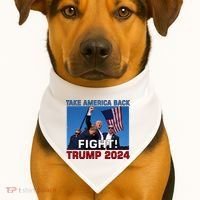 Never Surrender Trump Pennsylvania Rally USA-Made Doggie Bandana thumb 1