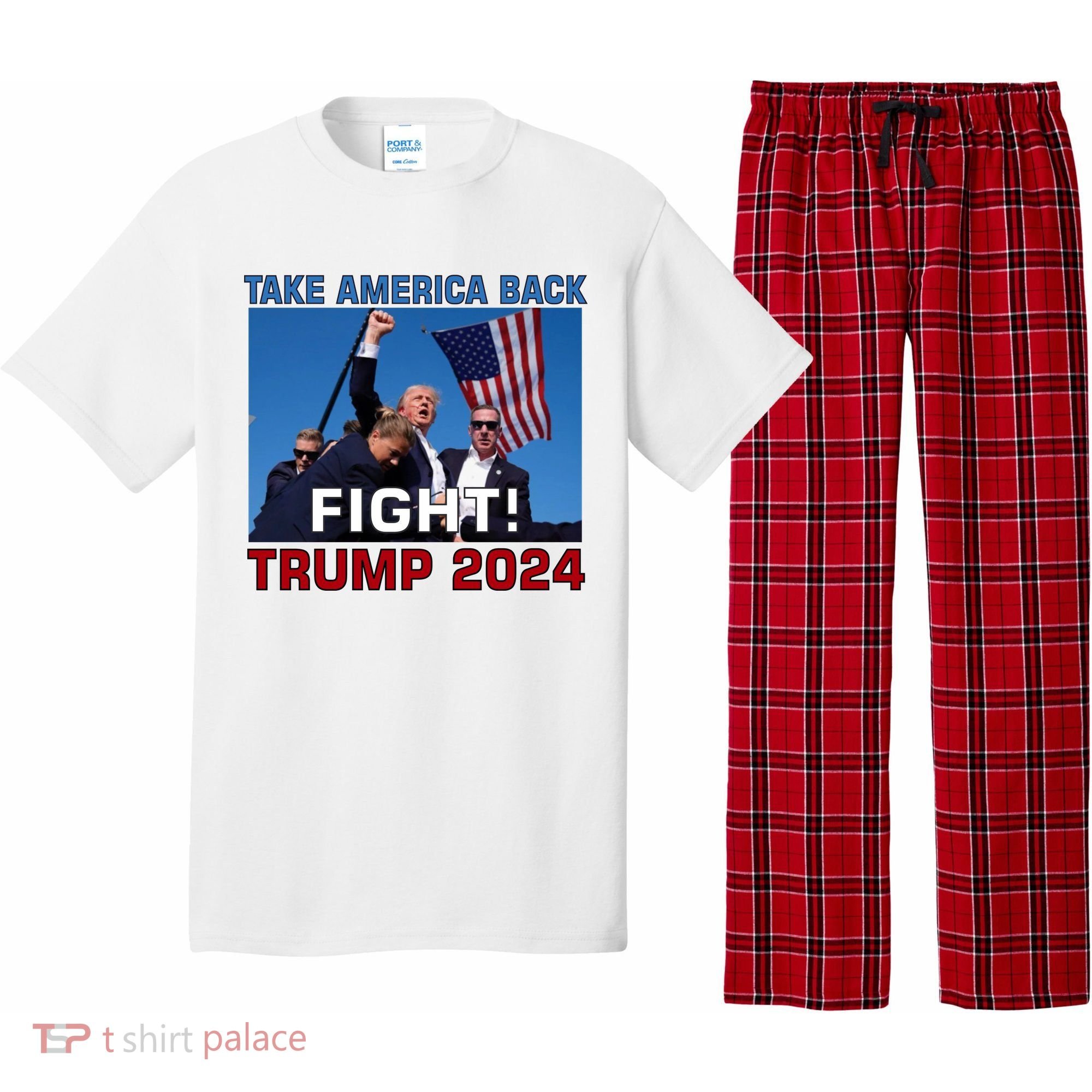 Never Surrender Trump Pennsylvania Rally Pajama Set