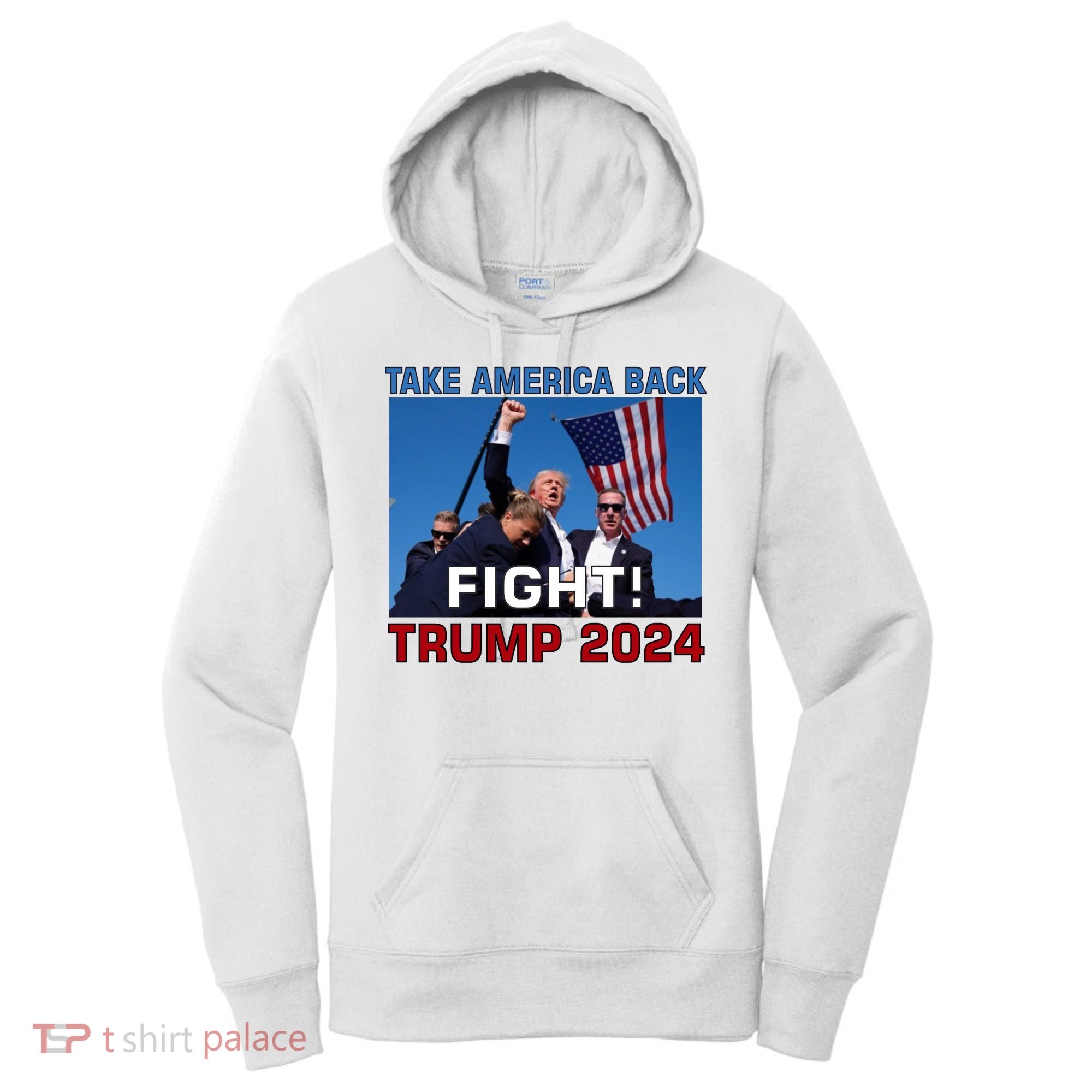 Never Surrender Trump Pennsylvania Rally Women's Hoodie