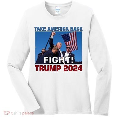 Never Surrender Trump Pennsylvania Rally Women's Long Sleeve Shirt