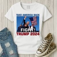 Never Surrender Trump Pennsylvania Rally Women's T-Shirt thumb 3