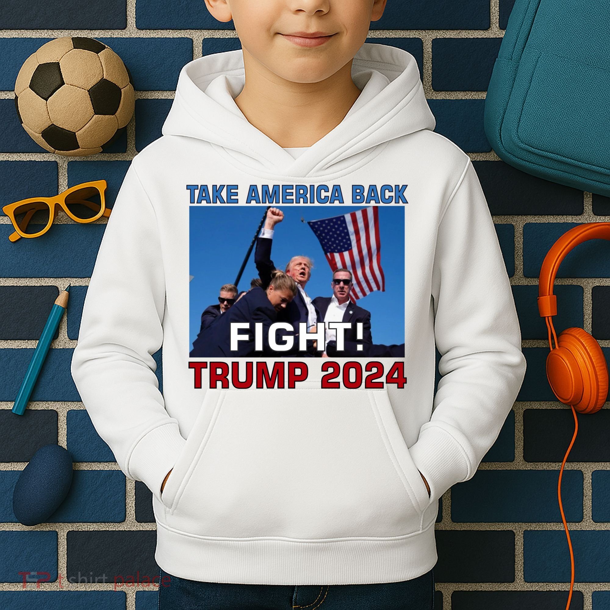 Never Surrender Trump Pennsylvania Rally Kids Hoodie